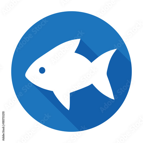 Fish icon flat