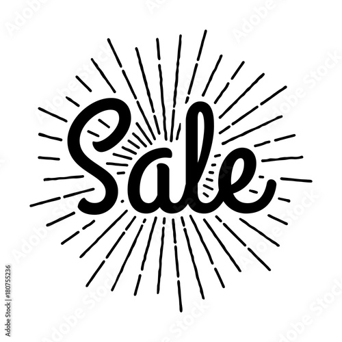 Sale Badge/Label with light rays