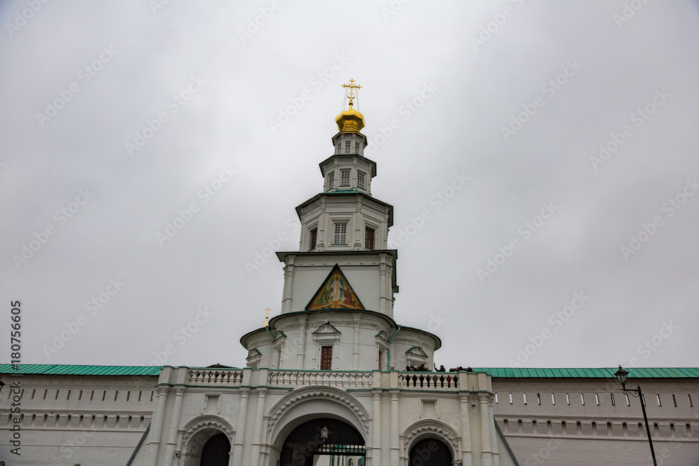 NEW JERUSALEM, ISTRA, RUSSIA - NOVEMBER 11, 2017: Architecture of the Resurrection Male Monastery
