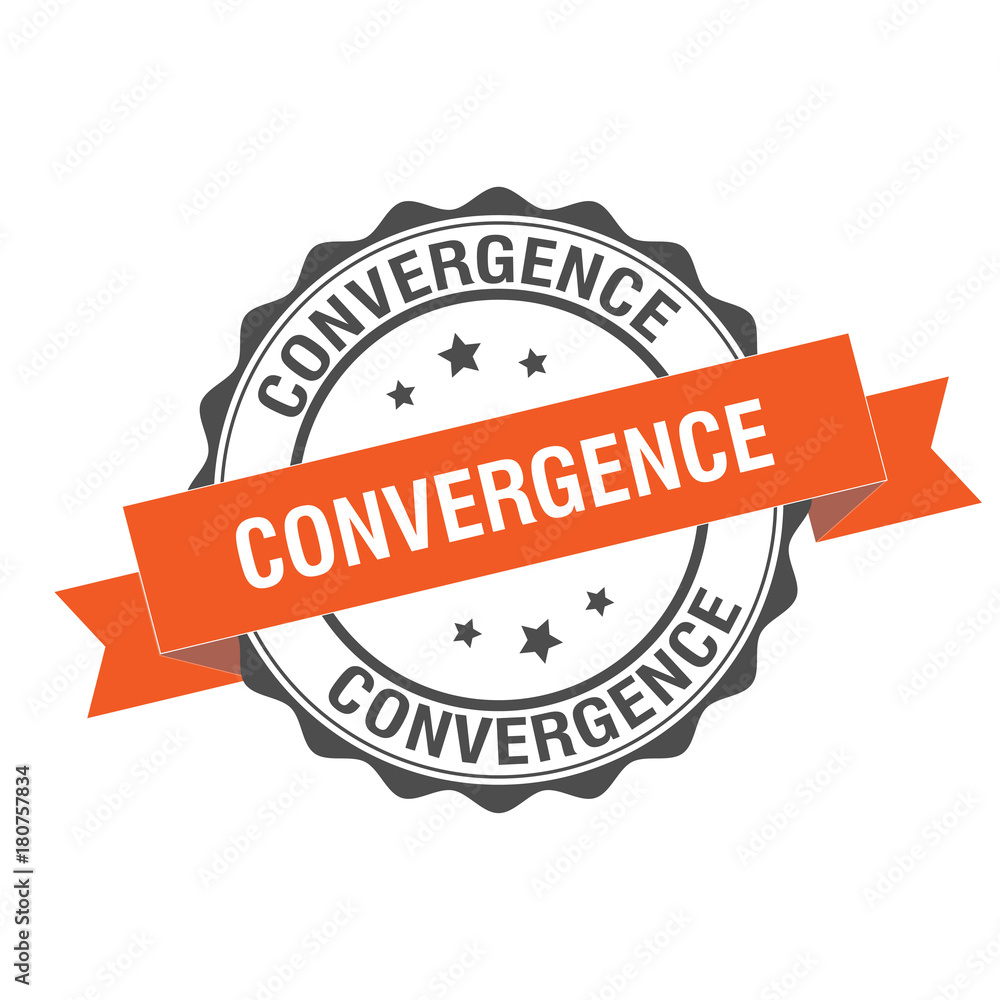 Fototapeta premium Convergence stamp illustration