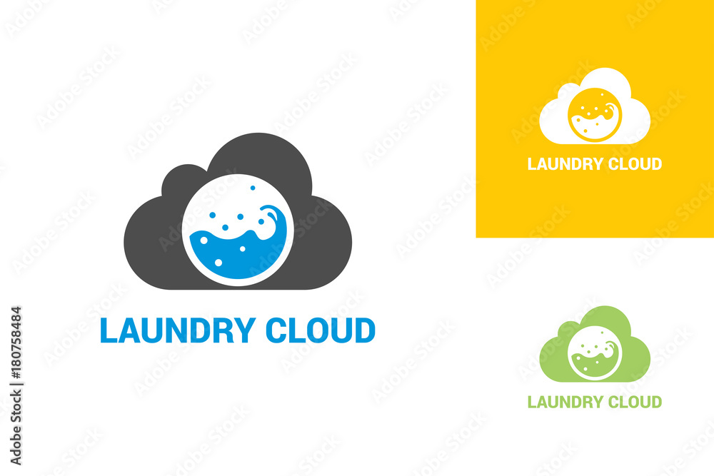 Laundry Cloud Logo Template Design Laundry Cloud Logo Template Design