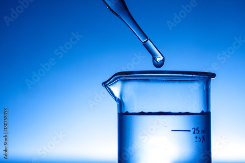 drop liquid  into a test tube