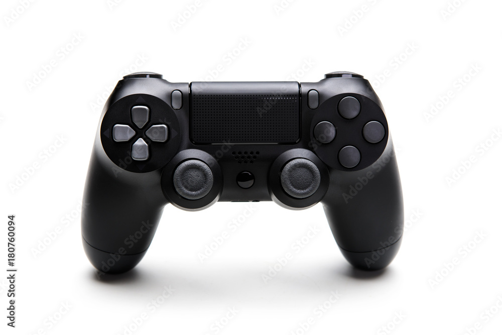 Joystick on white background, isolated close-up Joystick on white background, isolated close-up