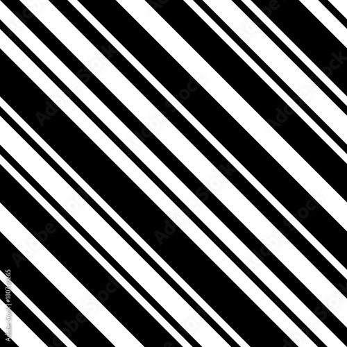 Black and White Diagonal Striped Seamless Pattern