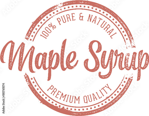 Pure Maple Syrup Vintage Stamp