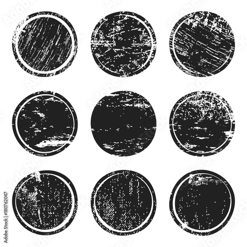 Black grunge texture circles