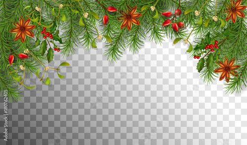 Christmas Spruce Border