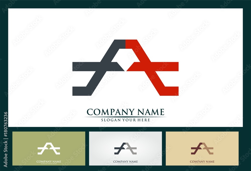 Obraz premium letter A building logo