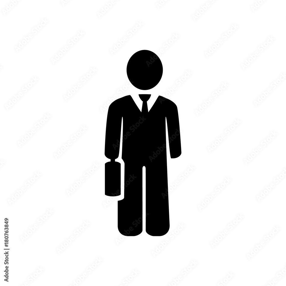 Businessman Icon. Businessman black web icon. vector illustration Businessman Icon. Businessman black web icon. vector illustration