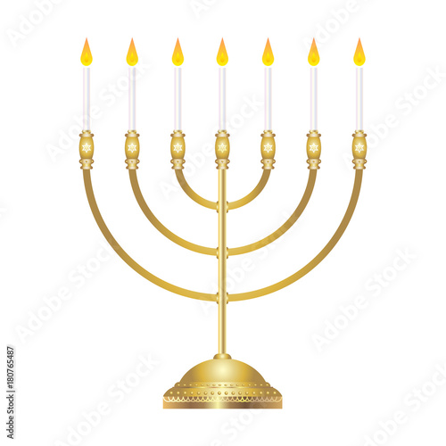 Menorah made of gold