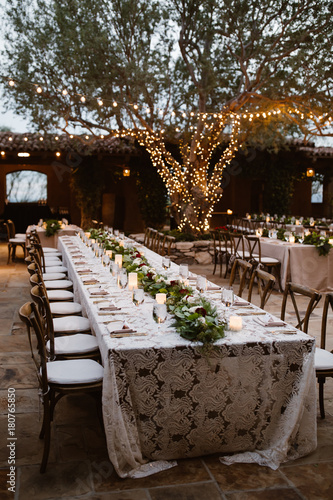 An Outdoor Dinner Celebration Long Table Setting
