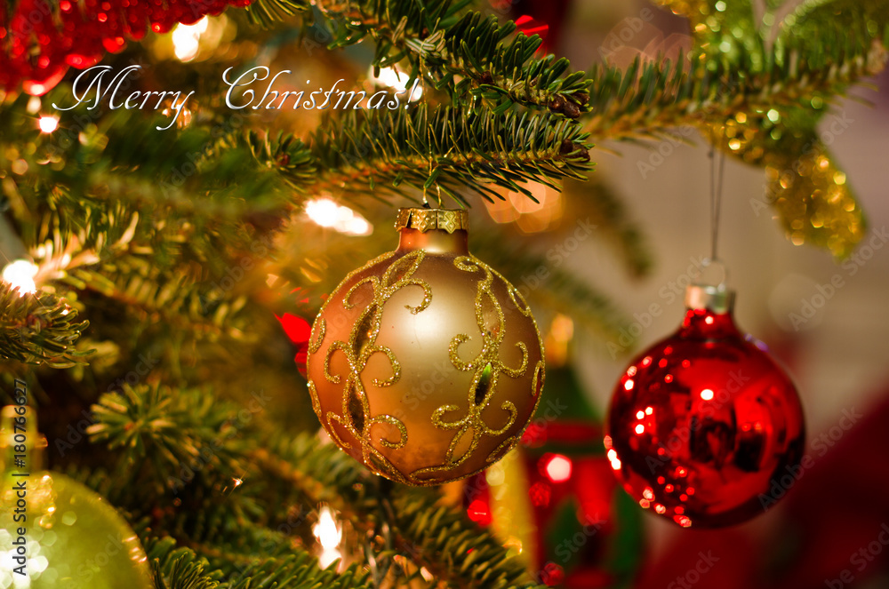 christmas card with cute decoration christmas card with cute decoration