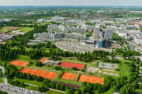Aerial view of Munich  Germany