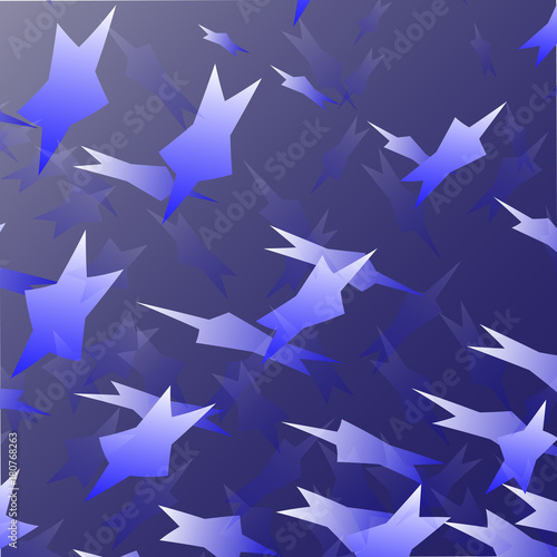 Bright vector abstraction blue stars