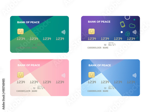 Illustration of Vector Credit and Debit Card.
