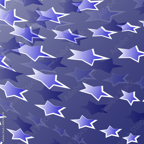 Bright vector abstraction blue stars
