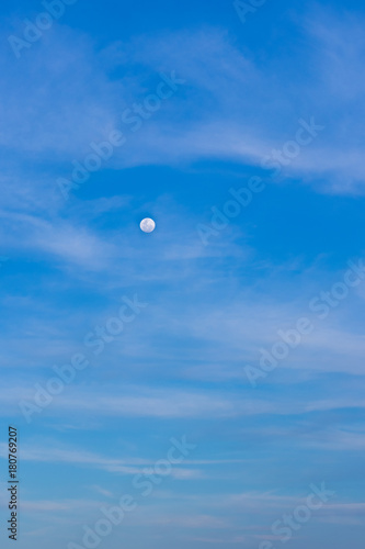 moon and blue sky