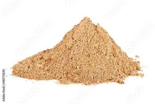 Cinnamon powder isolated on white background