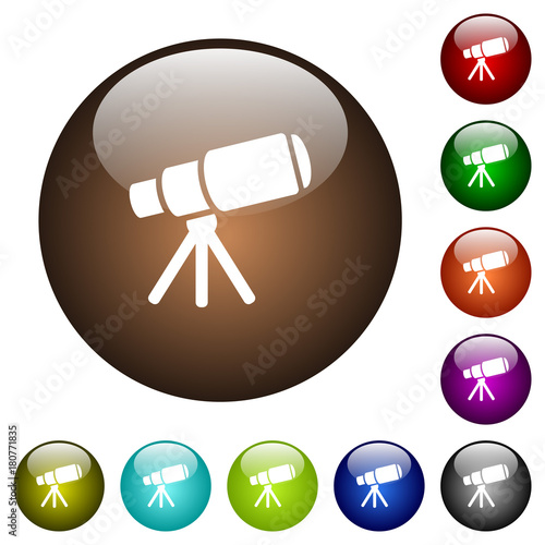 Space telescope color glass buttons
