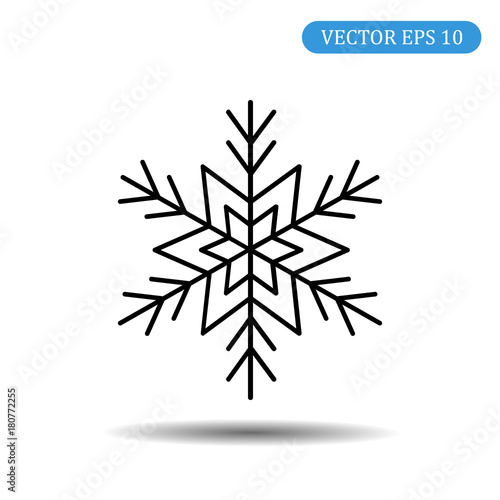 Fototapeta Naklejka Na Ścianę i Meble -  snowflake icon black color.Vector illustration.eps 10