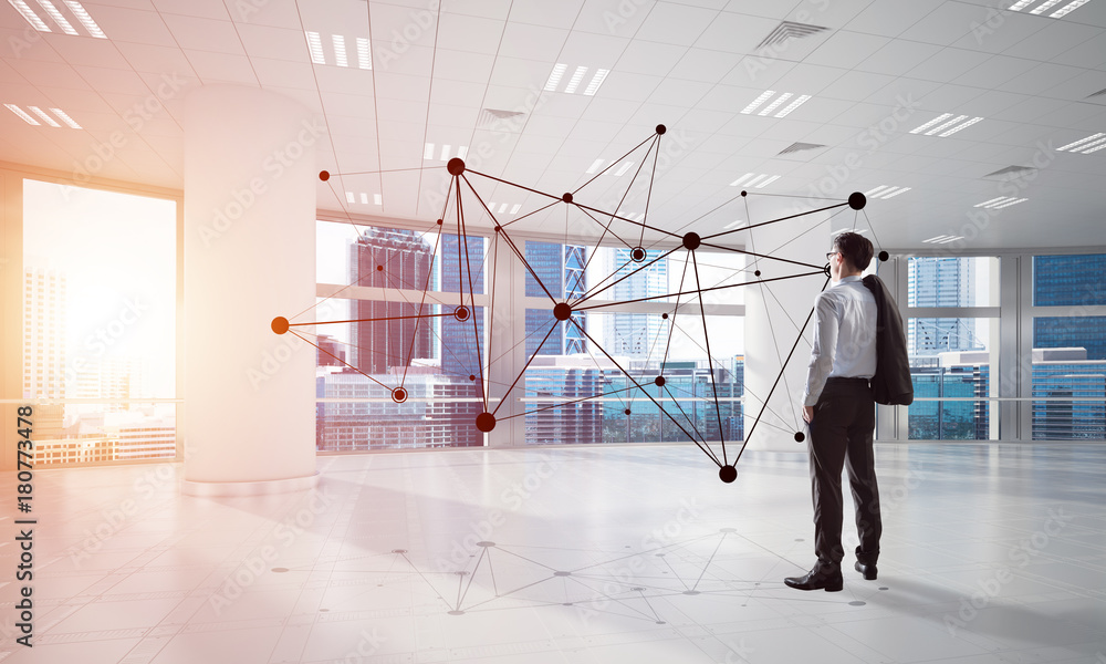 Networking and social communication concept as effective point for modern business Networking and social communication concept as effective point for modern business