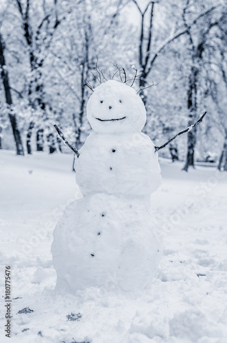 snowman in winter park