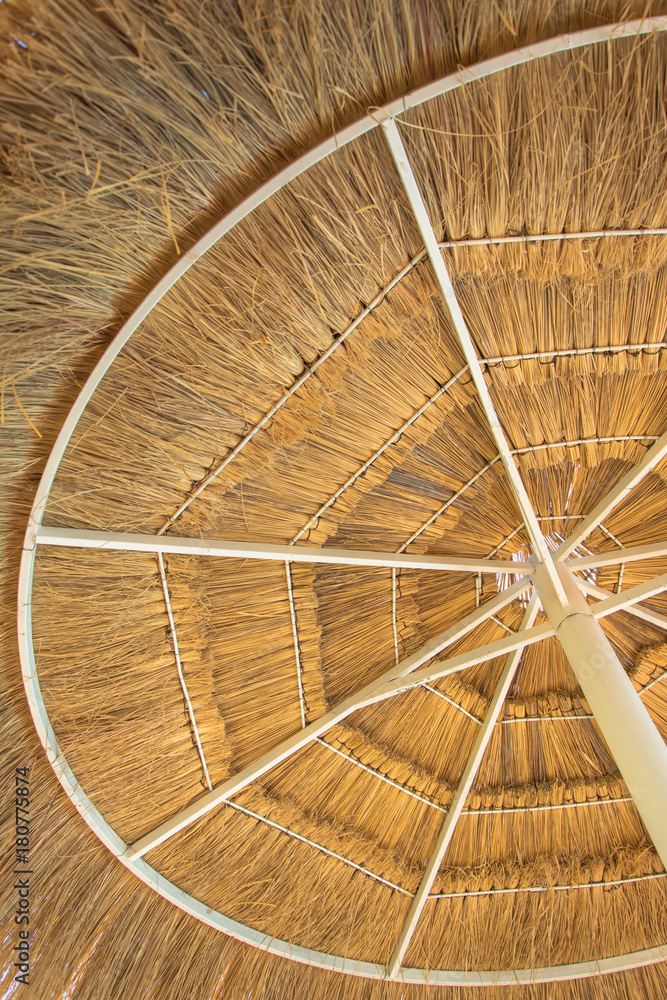 Thatch roof background, hay or dry grass background.