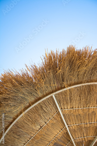 Obraz na płótnie Thatch roof background, hay or dry grass background. w salonie