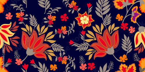 Botanical border with Russian motifs.