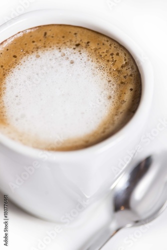 cup of coffee isolated on white