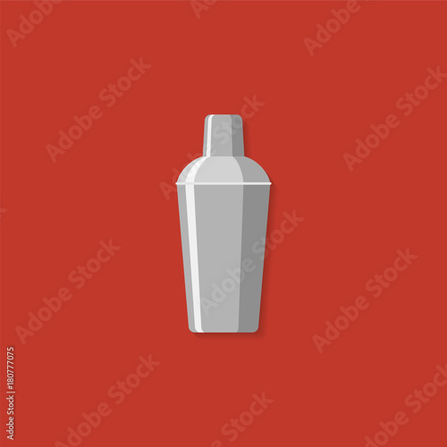 Cocktail shaker. Illustration flat design style