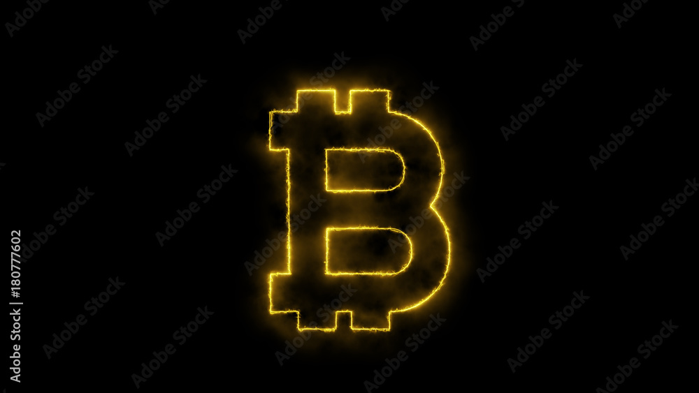 Fototapeta premium Abstract background with bitcoin sign. 3d rendering