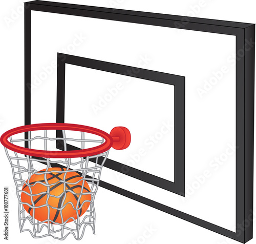 баскетбольный щит с мячом