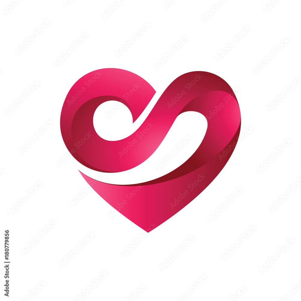 Heart Letter S Initial Logo Template Stock Vector | Adobe Stock