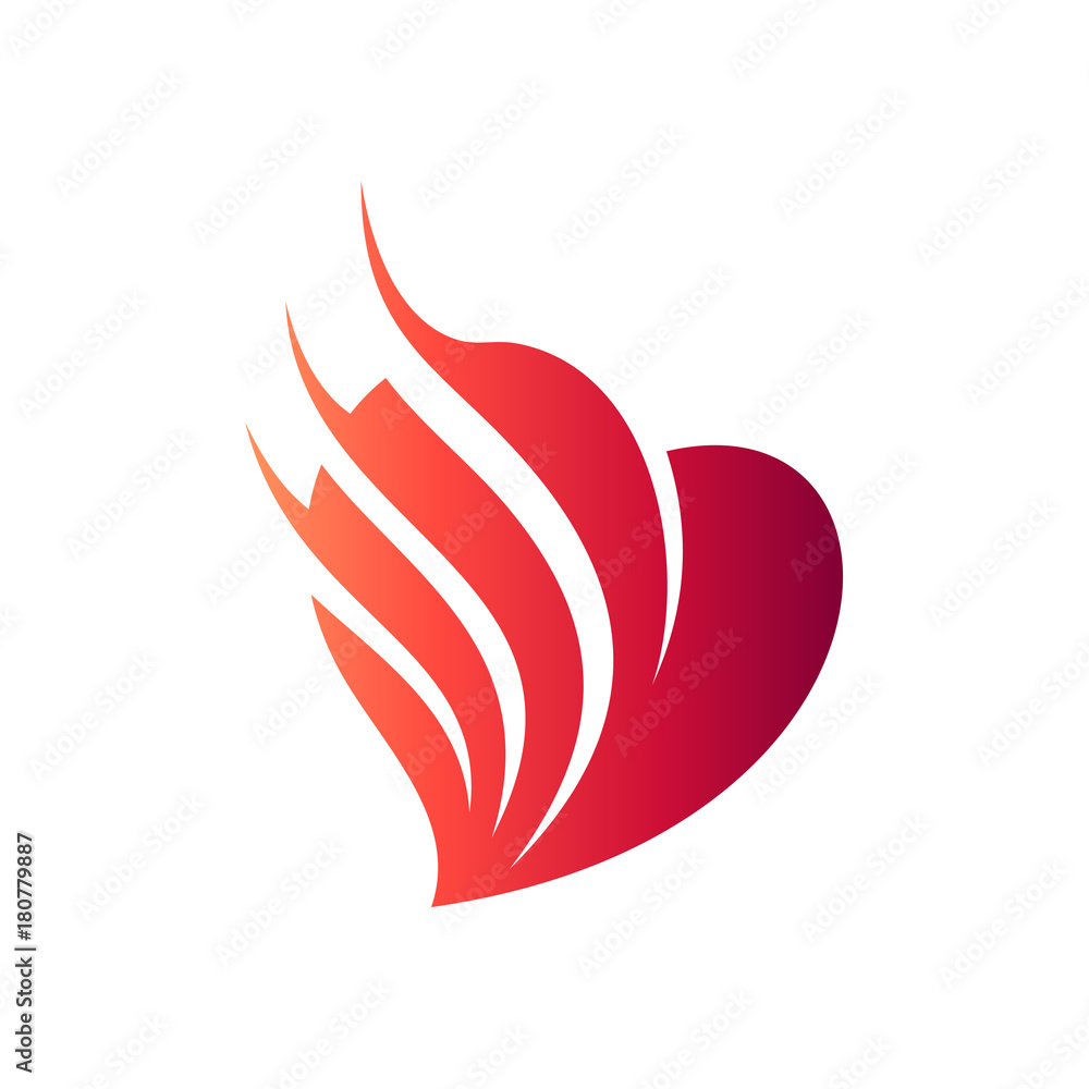 Obraz premium Wing Heart Logo