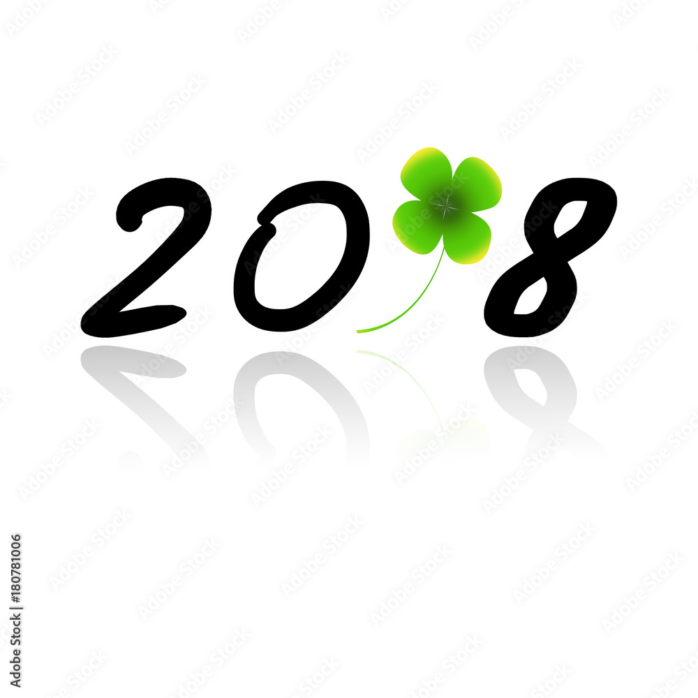 Fototapeta premium Frohes neues Jahr 2018