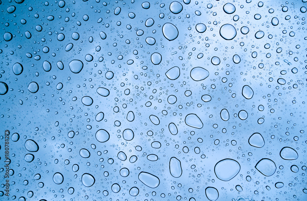 Background of beautiful water drops on glass Background of beautiful water drops on glass