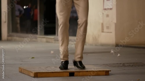 Male flamenco dance on the street