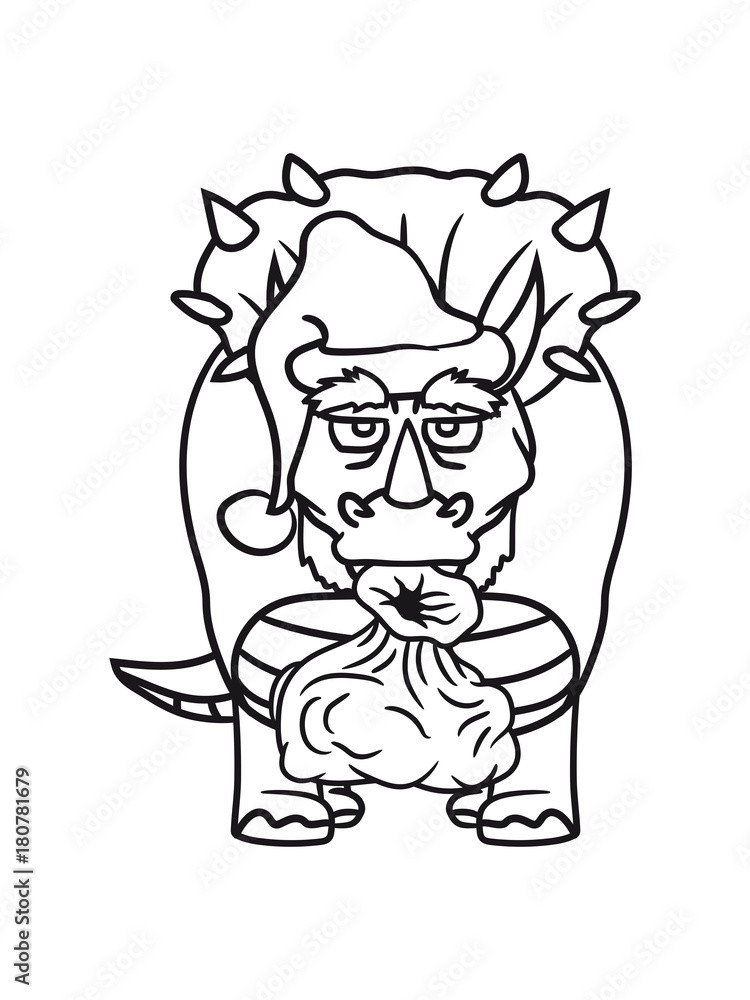 weihnachtsmann santa claus winter geschenke sack mütze fest weihnachten nikolaus hörner triceratops groß comic cartoon dinosaurier saurier dino weihnachtsmann santa claus winter geschenke sack mütze fest weihnachten nikolaus hörner triceratops groß comic cartoon dinosaurier saurier dino