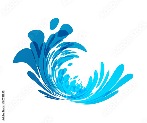 Splash blue wave