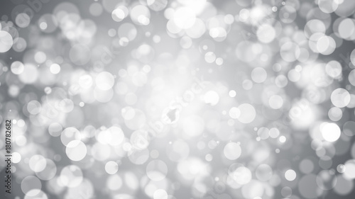Abstract background with silver bokeh. 3d rendering