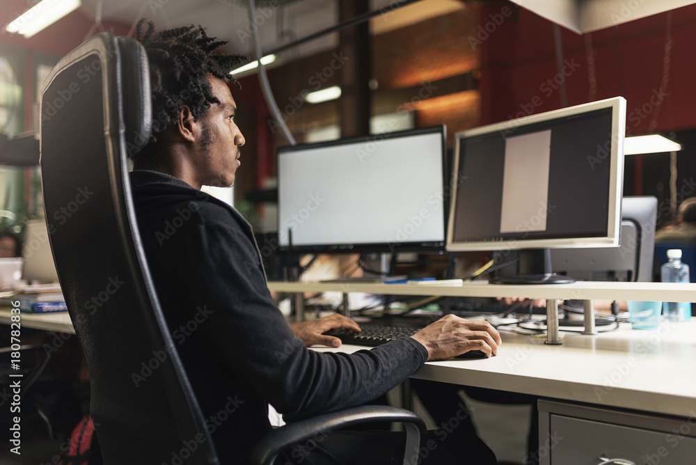 Businessman working in office work. Businessman working in office work.