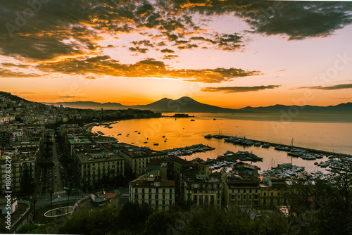 Beautiful Sunrise in Naples, Italy