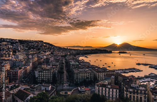 Beautiful Sunrise in Naples, Italy photo