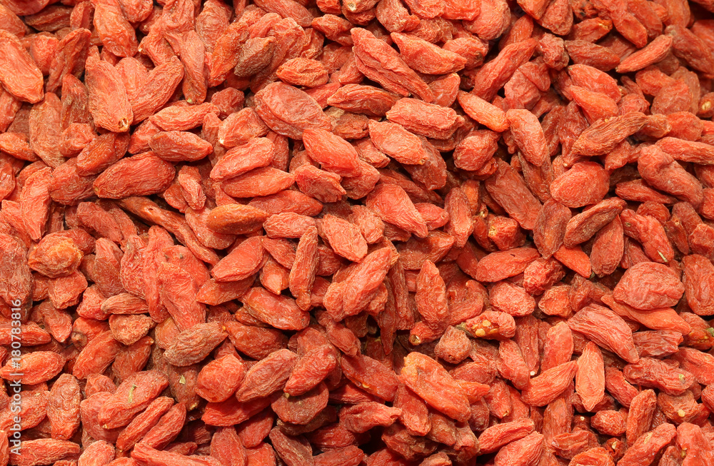 background of red ripe goji berries background of red ripe goji berries