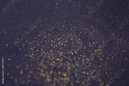 Defocused, gold glitter, Christmas background
