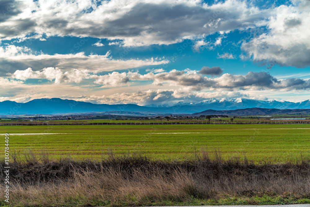 Fototapeta premium Countryside View with lovely sky