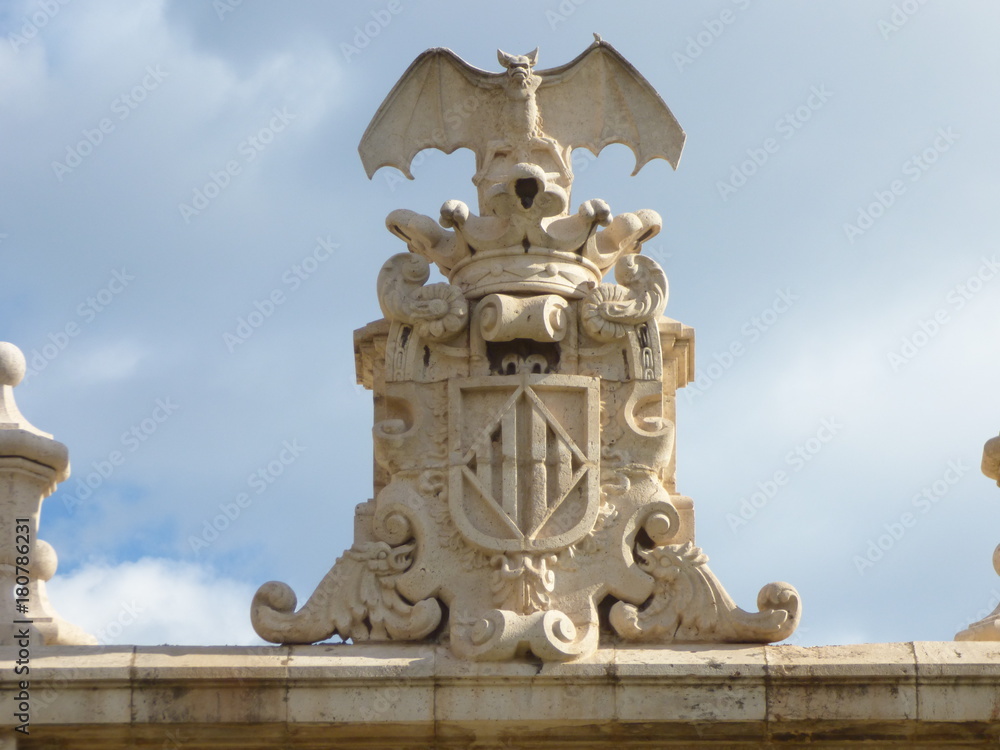 Escudo de Valencia, ciudad y capital de la Comunidad Valenciana, España
