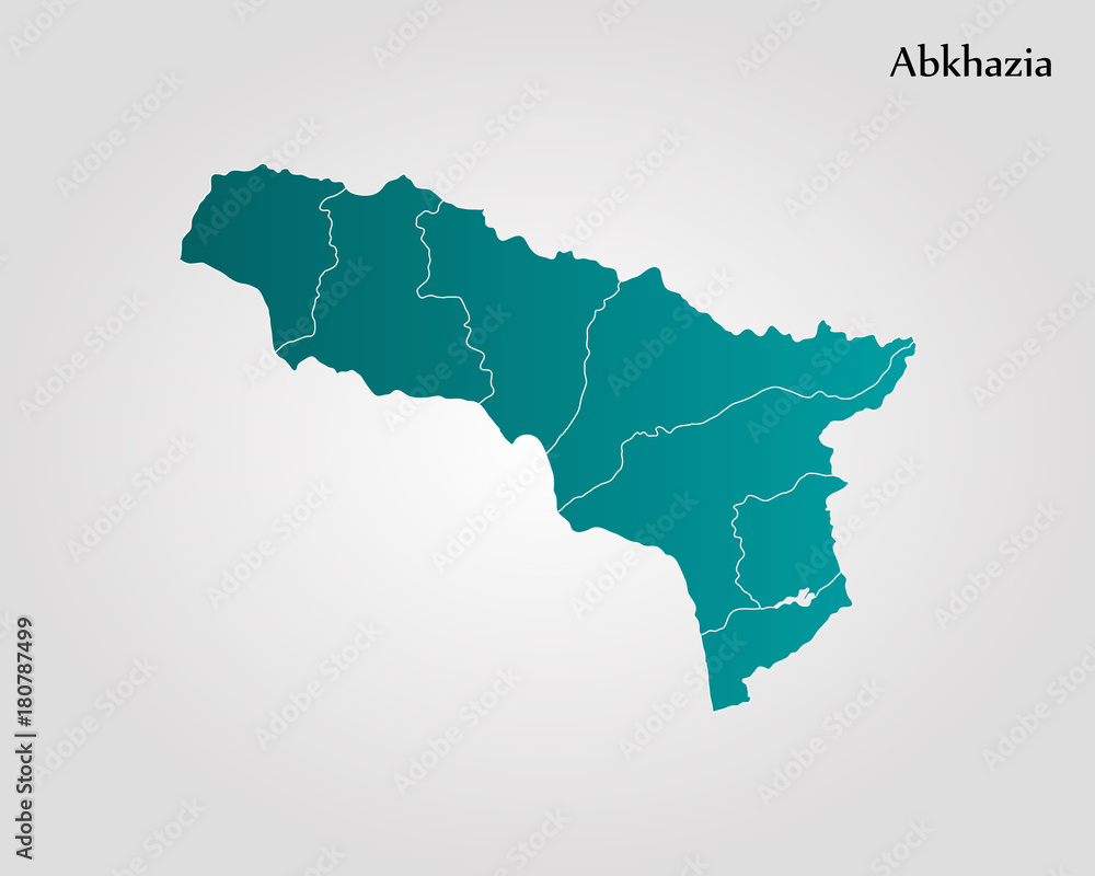 Fototapeta premium Map of Abkhazia.