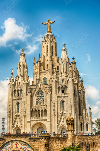 Church of the Sacred Heart, Tibidabo mountain, Barcelona, Catalonia, Spain